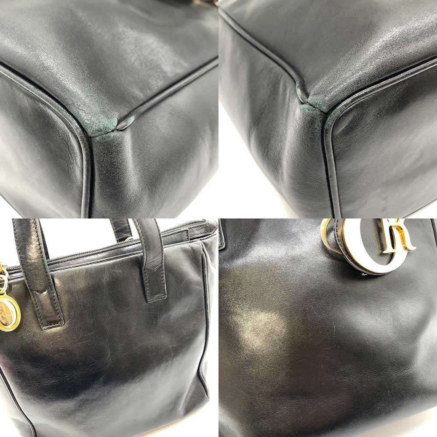 Christian Dior Black Leather Handbag Style 13