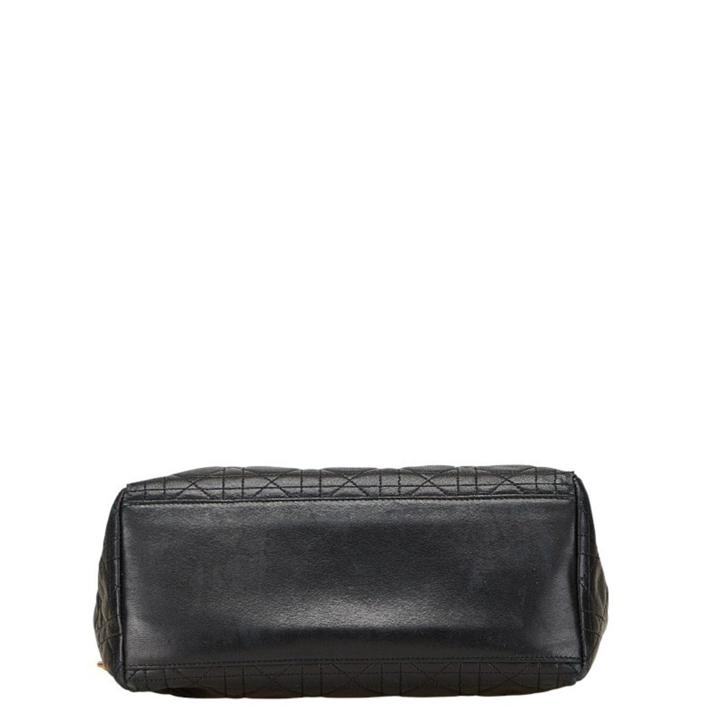 Christian Dior Lady Dior Black Leather Handbag Leather