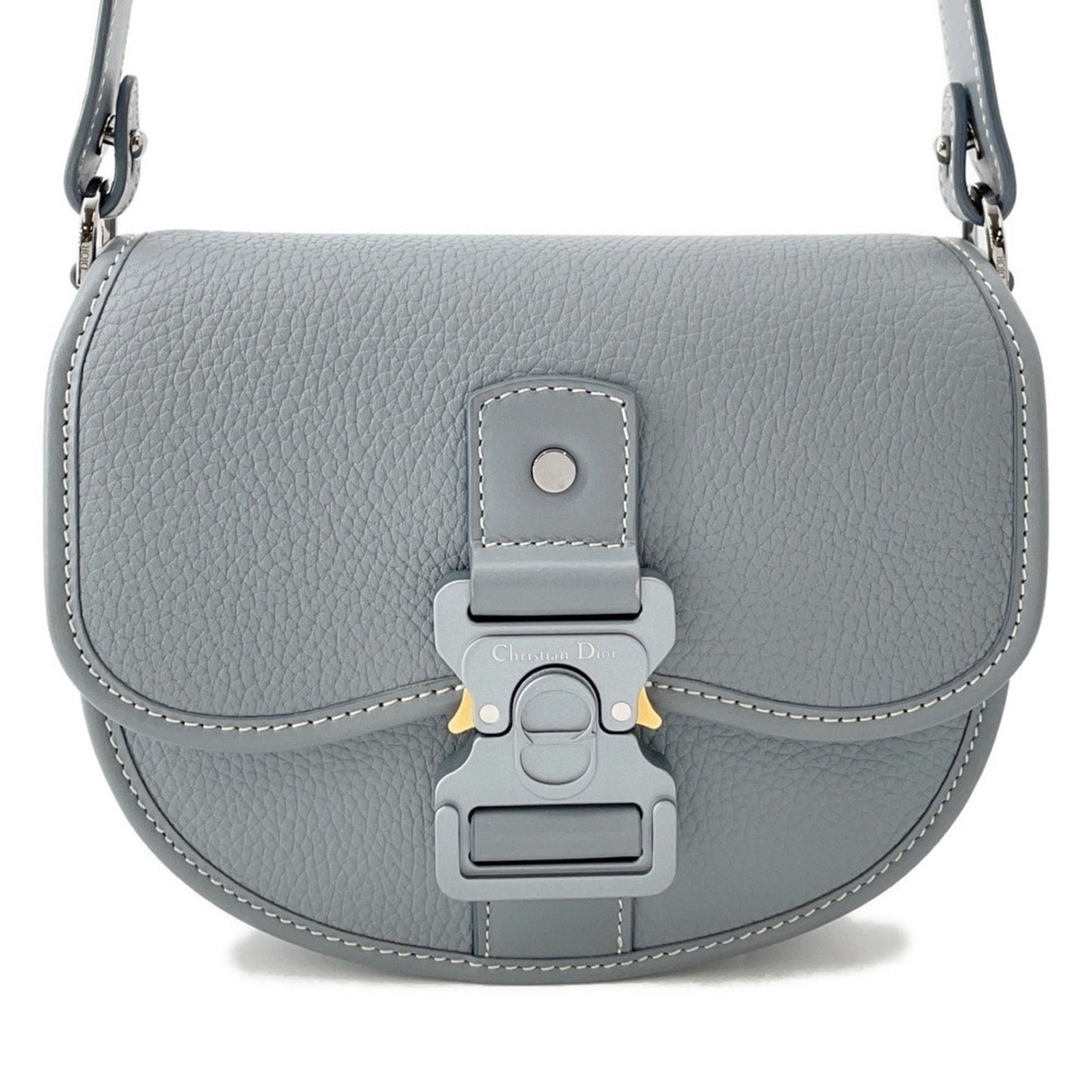 Christian Dior Gray Leather Shoulder Bag Style 2