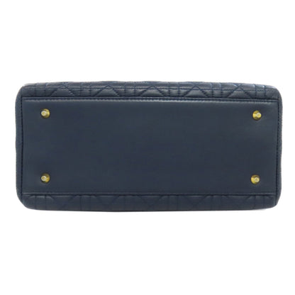 Christian Dior Navy Leather Handbag