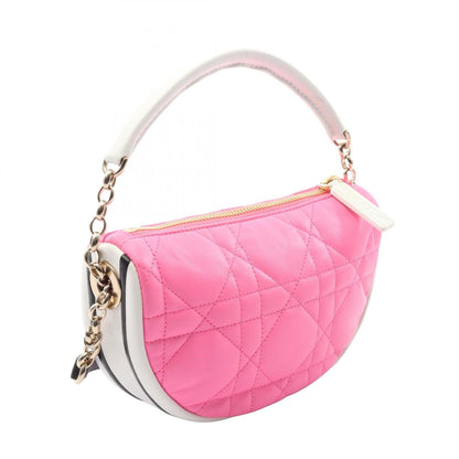 Christian Dior Black Pink White Leather Shoulder Bag