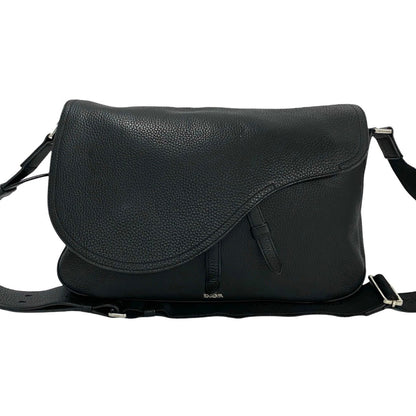 Christian Dior Black Leather Shoulder Bag Style 23