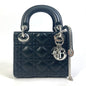 Christian Dior Lady Dior Black Leather Shoulder Bag Style 2
