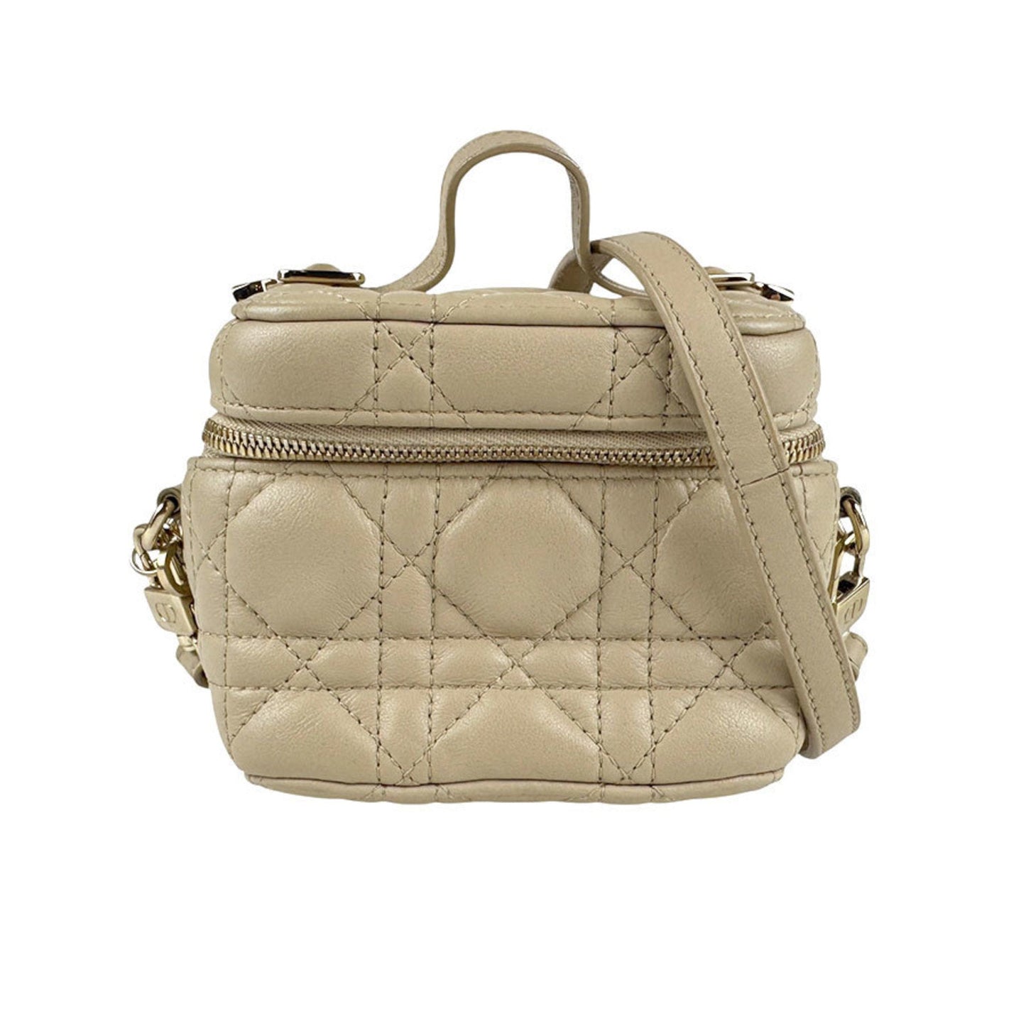 Christian Dior Beige Leather Handbag Shoulder Bag