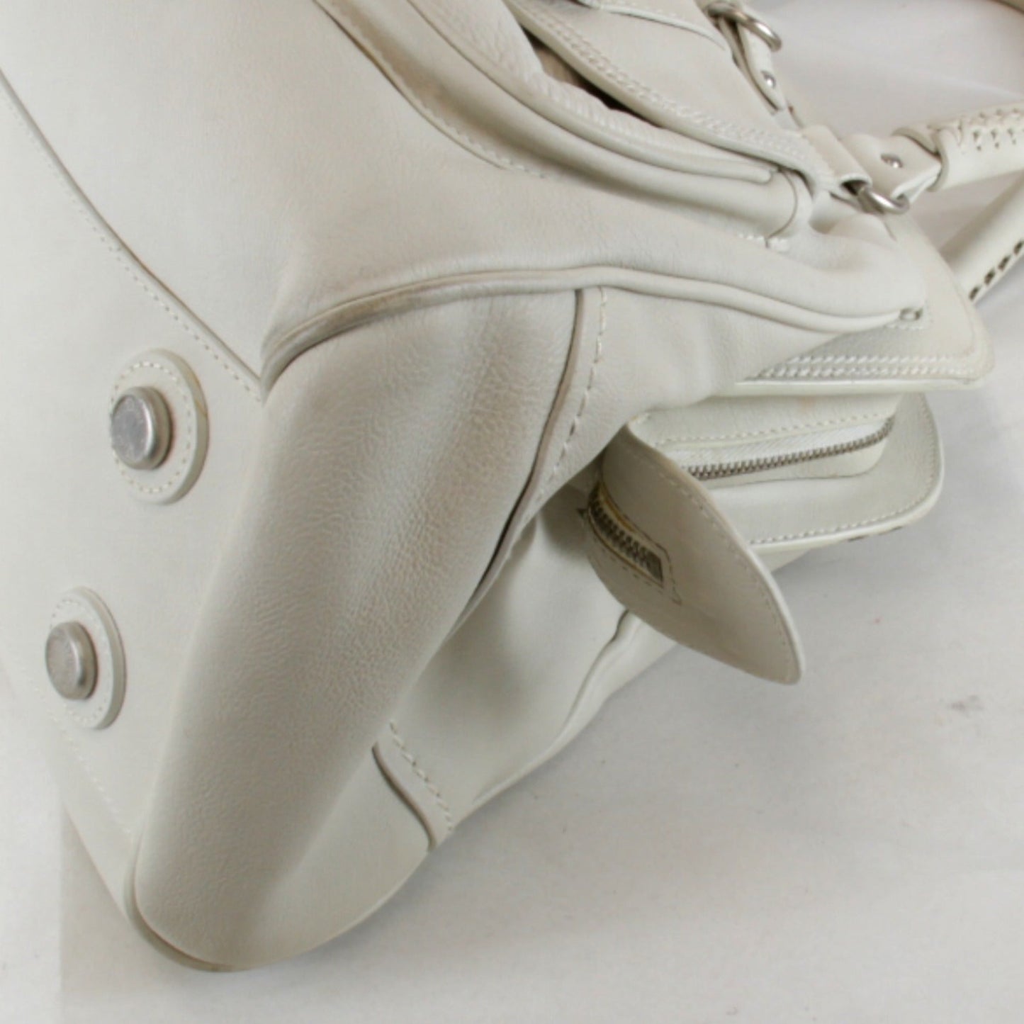 Christian Dior White Leather Handbag Style 2
