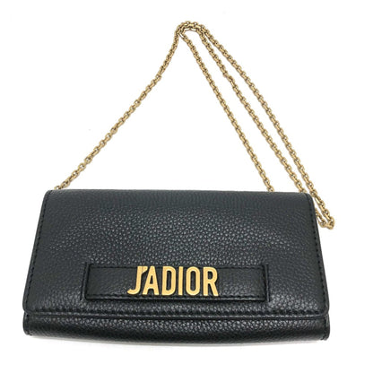 Christian Dior Black Leather Shoulder Bag Style 44