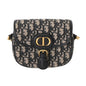 Christian Dior Navy Jacquard Shoulder Bag Jacquard