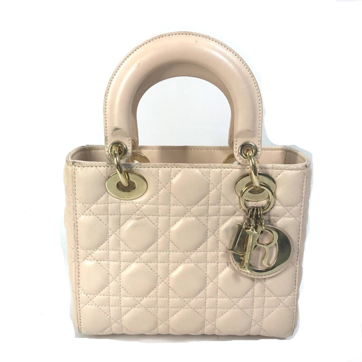 Christian Dior Beige Leather Handbag Style 7
