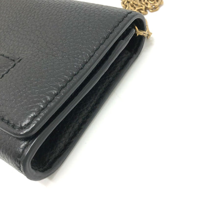 Christian Dior Black Leather Shoulder Bag Style 44