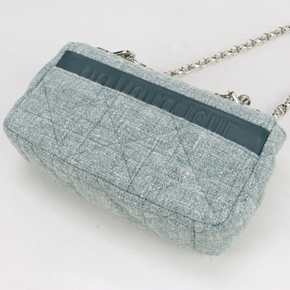 Christian Dior Green Tweed Shoulder Bag