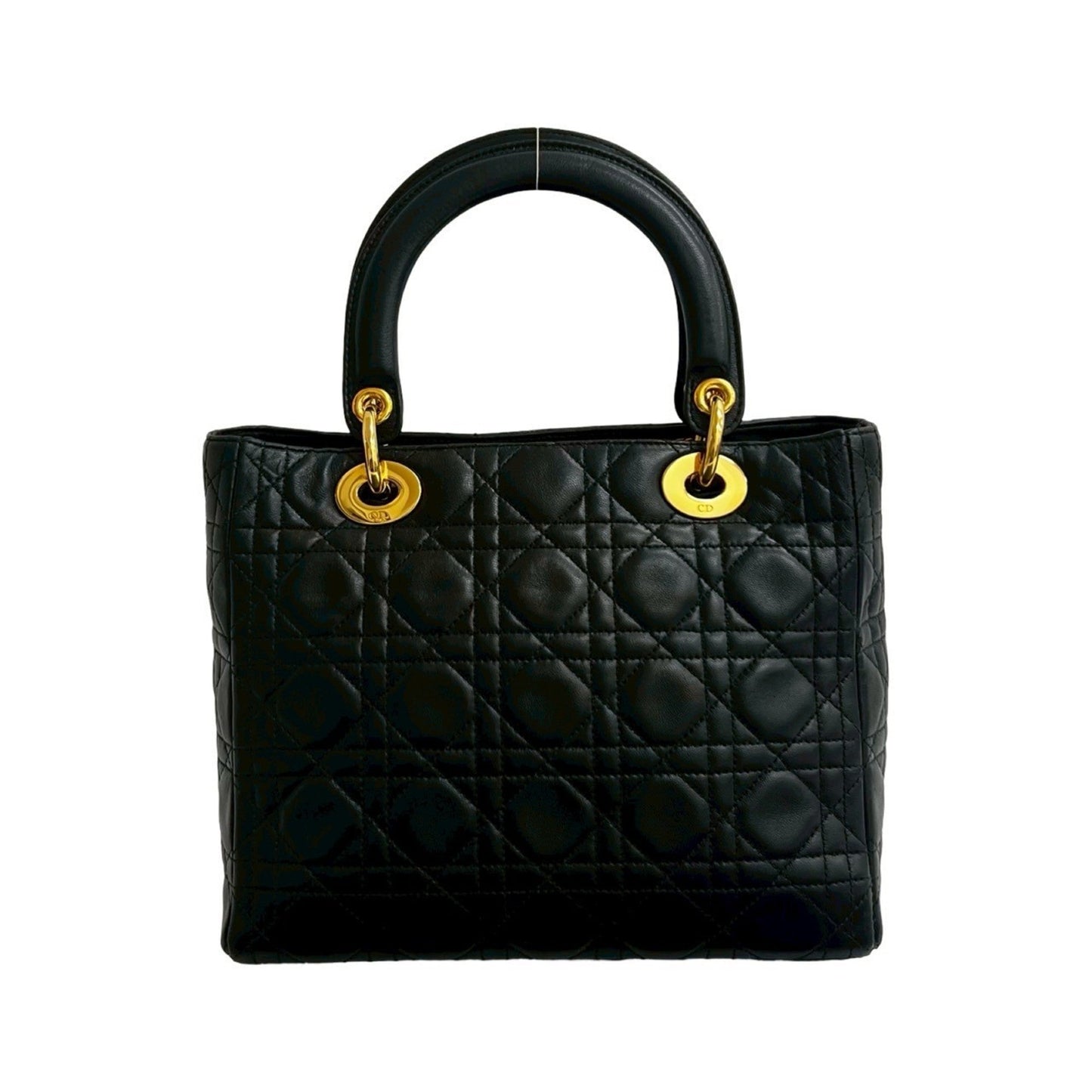 Christian Dior Black Leather Handbag Tote Bag Style 2