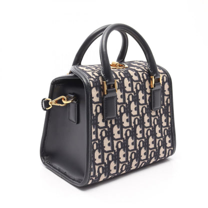 Christian Dior Beige Navy Canvas Tote Bag Canvas