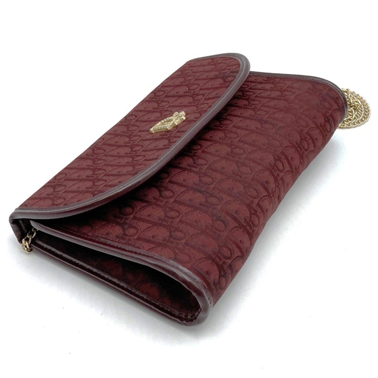 Christian Dior Red Color Canvas Pouch Shoulder Bag