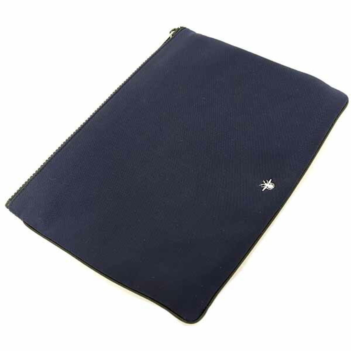 Christian Dior Navy Red Color Nylon Pouch