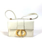 Christian Dior White Leather Pochette Pouch Shoulder Bag