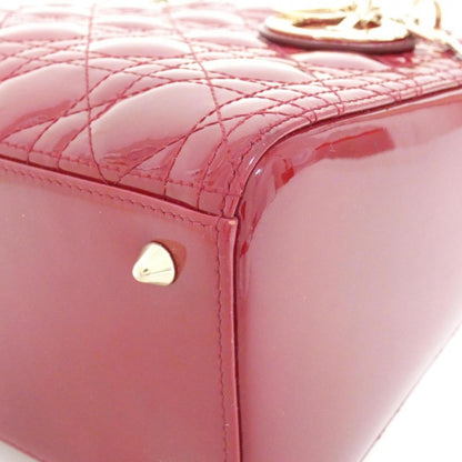 Christian Dior Cherry Red Leather Handbag Leather
