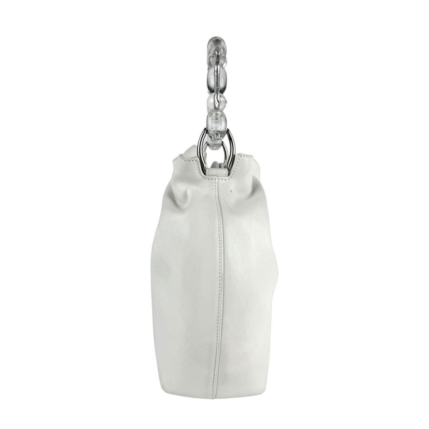 Christian Dior White Leather Handbag