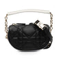 Christian Dior Black White Leather Handbag Shoulder Bag