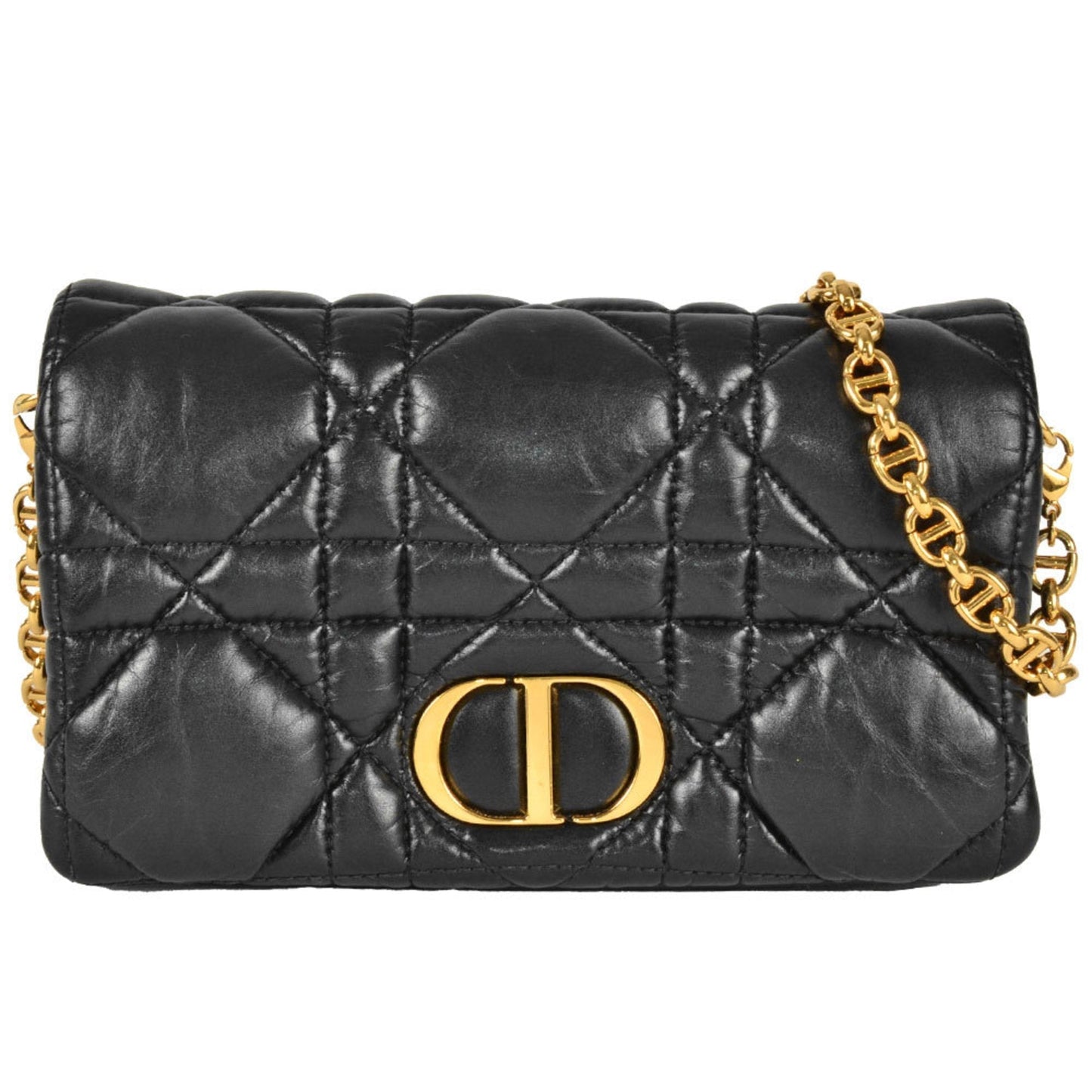 Christian Dior Black Leather Shoulder Bag Style 33