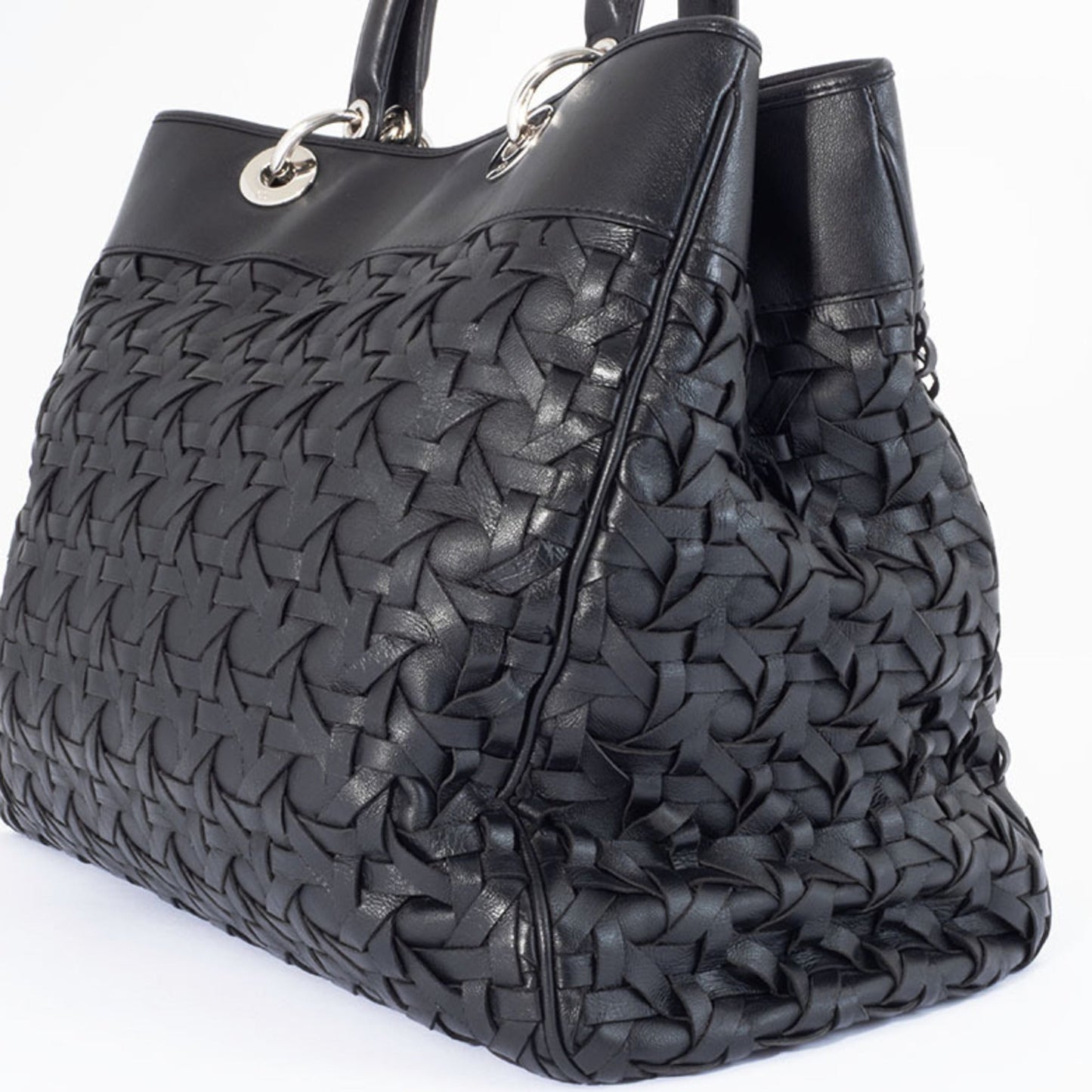 Christian Dior Black Leather Handbag Style 14