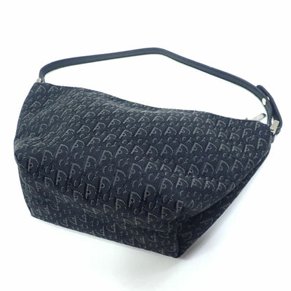 Christian Dior Black Canvas Leather Handbag Pouch