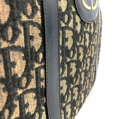 Christian Dior Navy Canvas Boston Bag Handbag