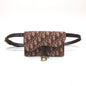 Christian Dior Bordeaux Canvas Leather Beach Bag Fanny Pack