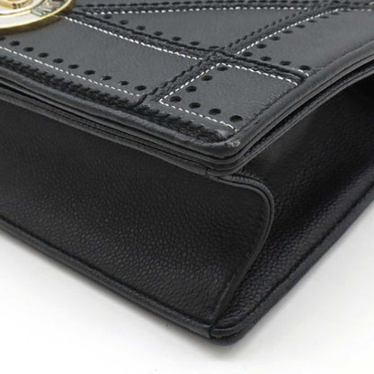 Christian Dior Black Leather Shoulder Bag Style 17