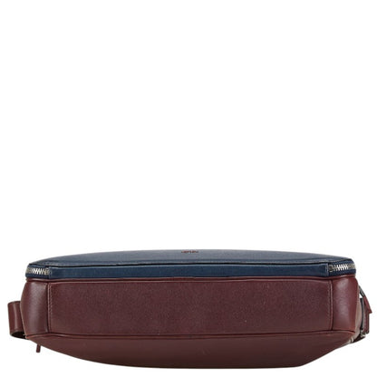 Christian Dior Navy Wine Leather Shoulder Bag