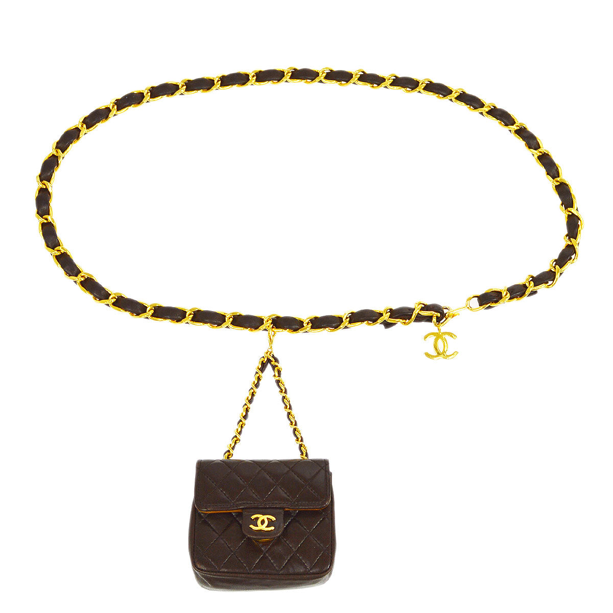 Chanel Classic Flap Lambskin Brown Shoulder Bag