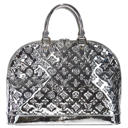 Louis Vuitton 2008 Alma MM Handbag Monogram Miroir Silver M93623