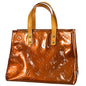 Louis Vuitton 2001 Bronze Vernis Reade PM Tote Handbag M91146