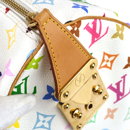 Louis Vuitton 2003 White Monogram Multicolor Speedy 30 M92643