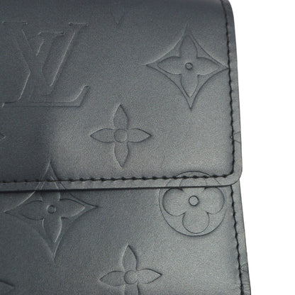 Louis Vuitton 2002 Blue Porte Monnaie Cartes Credit Wallet M65115