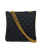 Chanel Black Satin Mini Shoulder Pouch Bag