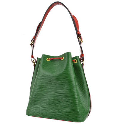 Louis Vuitton 1995 Green Red Epi Petite Noe Bucket Shoulder Bag M44147