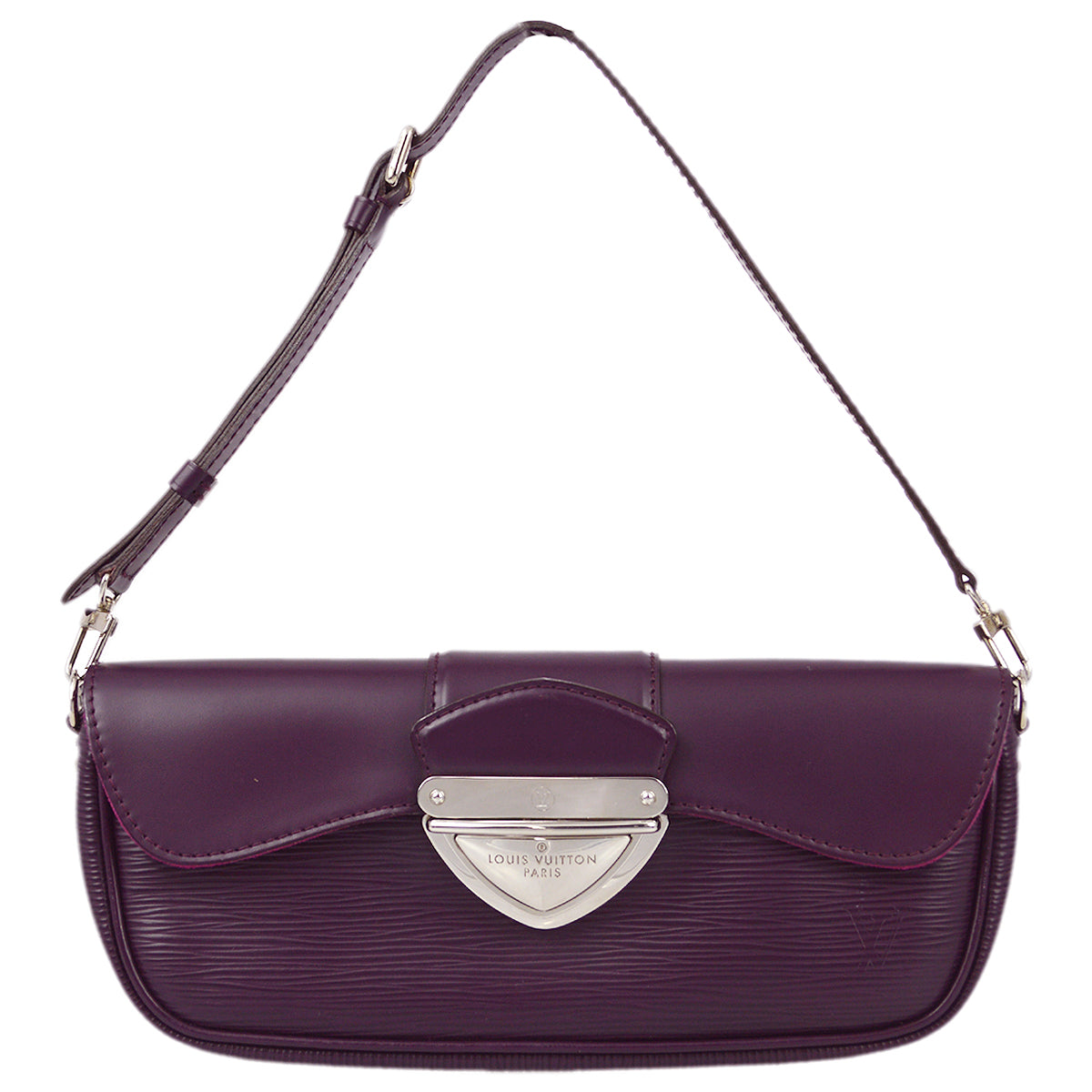 Louis Vuitton 2010 Purple Epi Pochette Montaigne Handbag M5929K