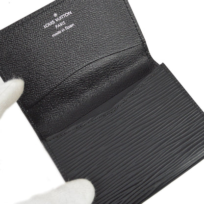 Louis Vuitton 2007 Black Epi Enveloppe Carte De Visite M56582