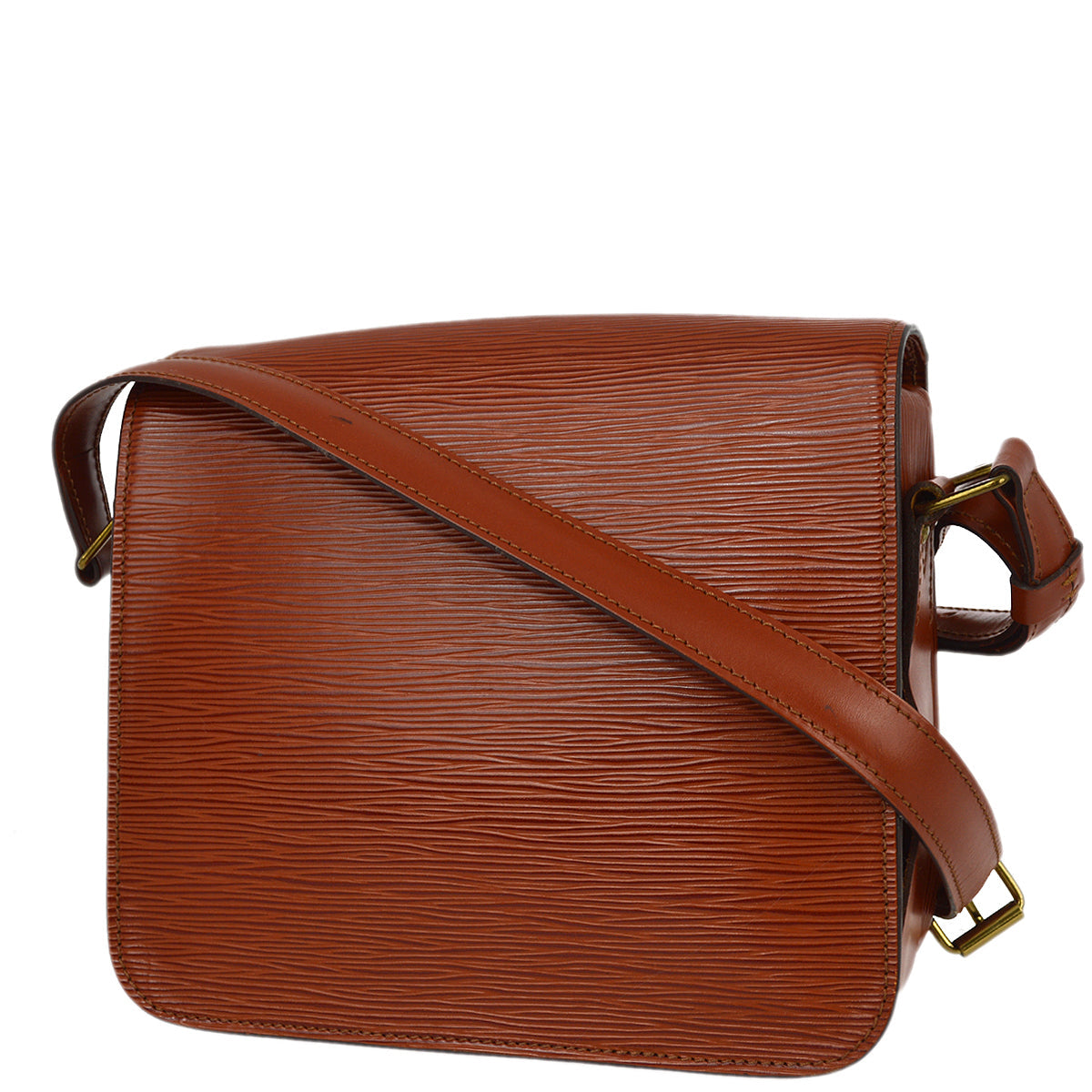 Louis Vuitton 1990 Brown Epi Cartouchiere MM M52243