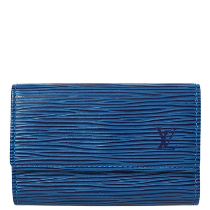 Louis Vuitton 1996 Blue Epi Multicles 6 Key Case M63815 Small Good