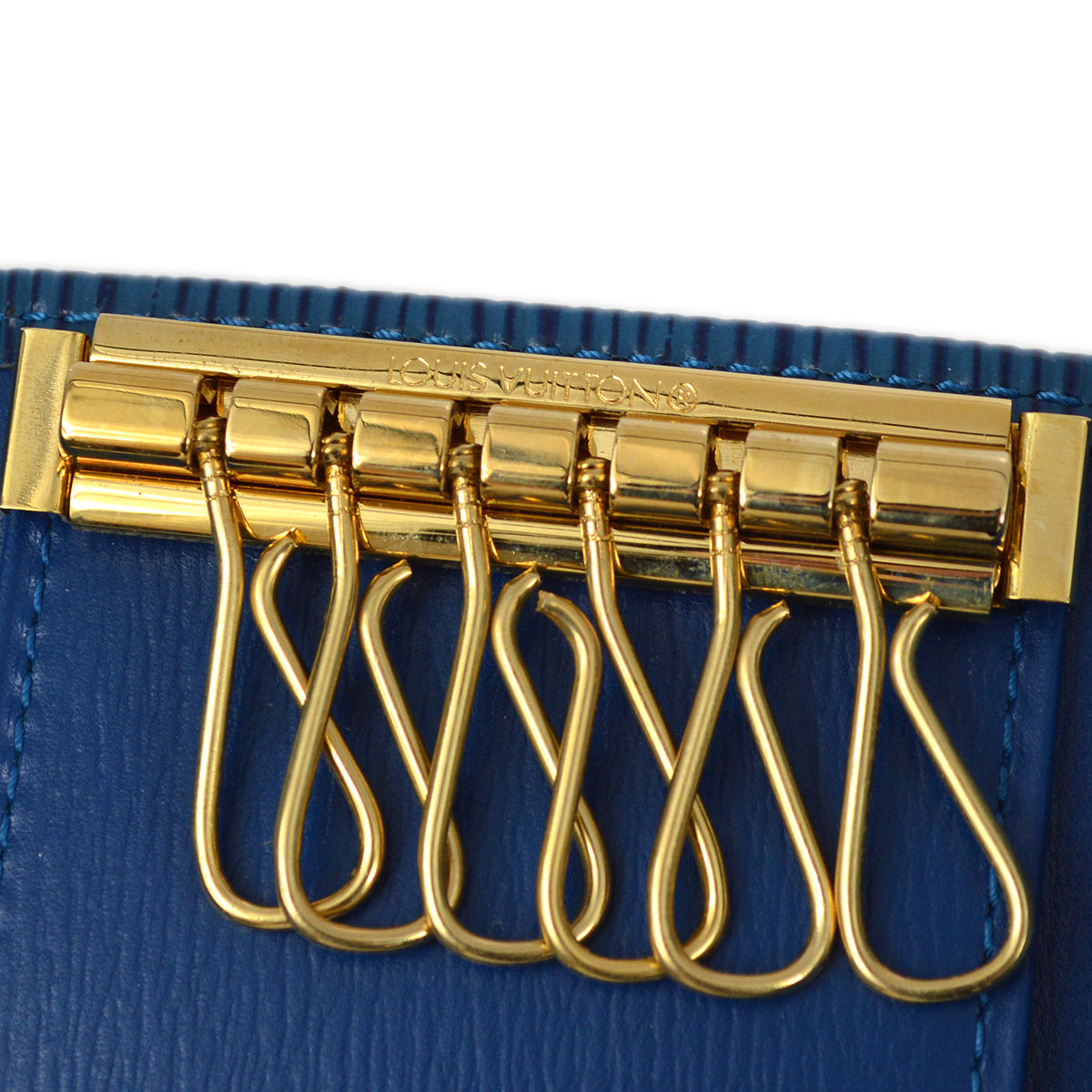Louis Vuitton 1996 Blue Epi Multicles 6 Key Case M63815 Small Good