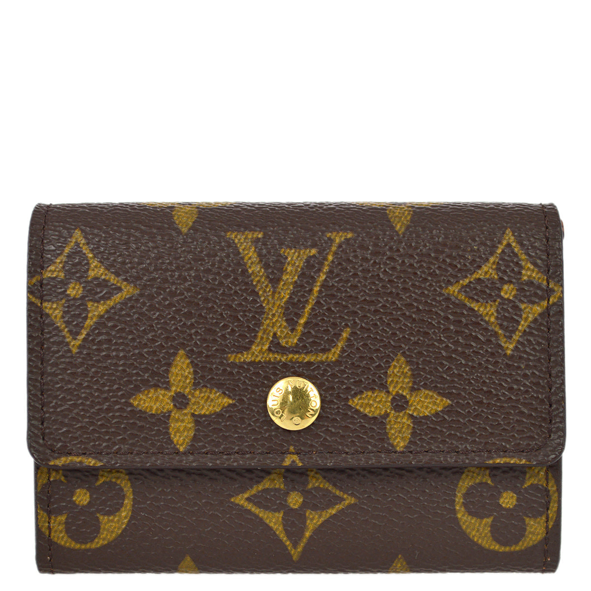 Louis Vuitton 2005 Monogram Porte Monnaie Plat Coin Case Wallet M61930