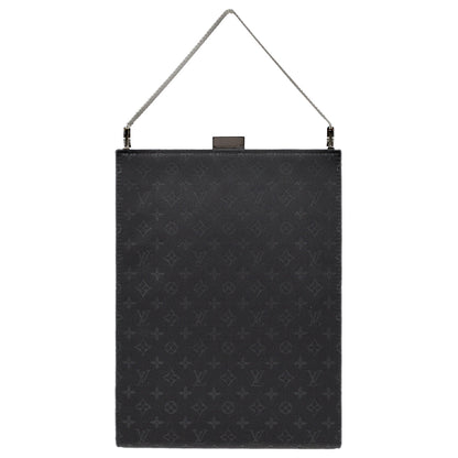 Louis Vuitton 2000 Black Monogram Satin Ange GM Handbag M92100