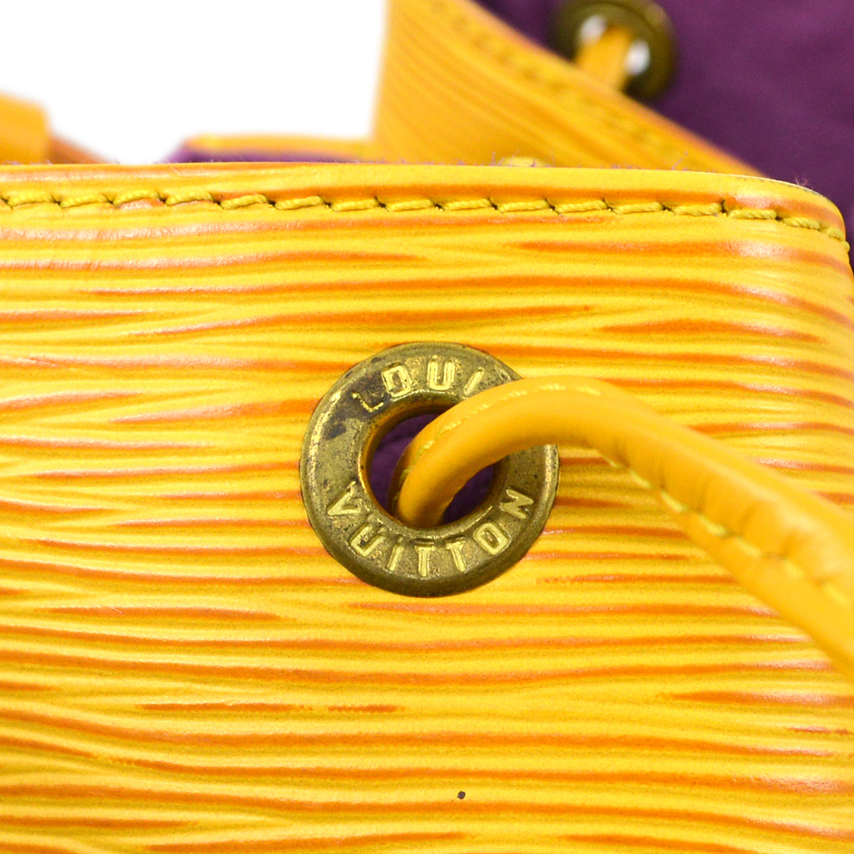 Louis Vuitton 1997 Yellow Epi Petite Noe Bucket Shoulder Bag M44109
