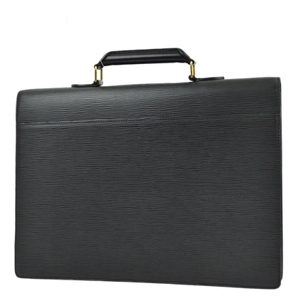 Louis Vuitton 2001 Black Epi Cerviet Ambassador Briefcase M54412