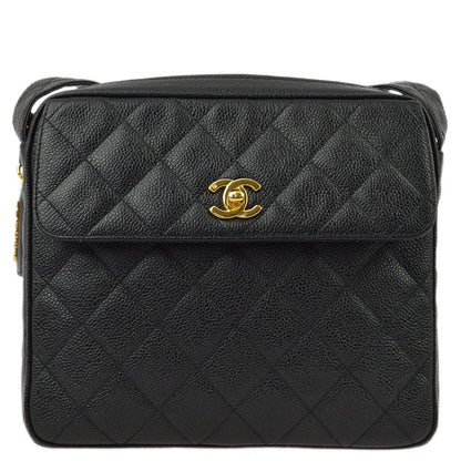 Chanel Black Caviar Camera Bag Small
