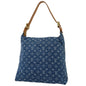 Louis Vuitton 2005 Blue Monogram Denim Baggy GM Shoulder Bag M95048