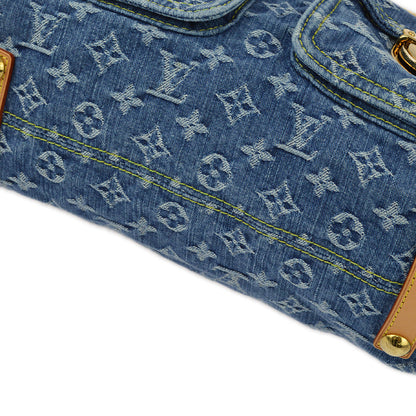 Louis Vuitton 2005 Blue Monogram Denim Baggy GM Shoulder Bag M95048