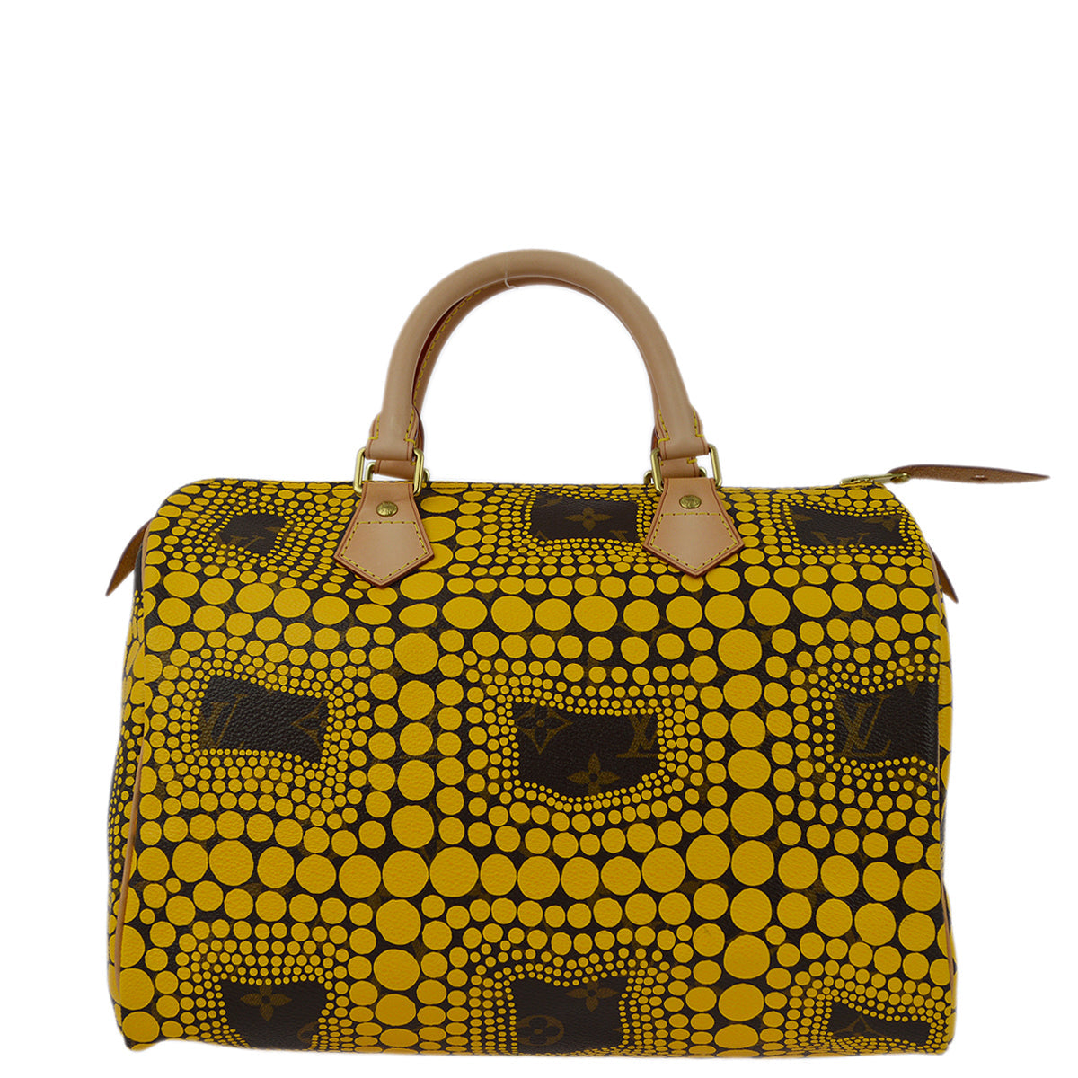 Louis Vuitton 2012 Yellow Pumpkin Dot Speedy 30 Handbag M40692