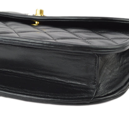 Chanel Black Lambskin Paris Shoulder Bag